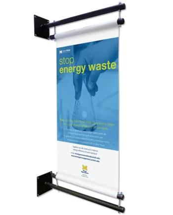 Bannerholder   Til   Vægmontage    Sort    50   Cm   Bred