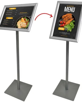 Basic   Infostand    Alu   Sølv    A4