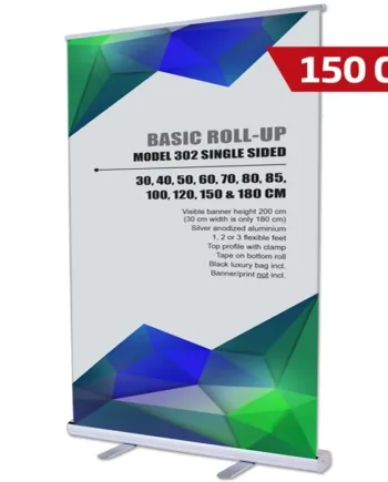 Basic   Roll - Up   Kassette    Enkeltsidet    Alu   Sølv    150   Cm