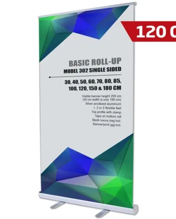 Basic   Roll - Up   Kassette    Enkeltsidet    Alu   Sølv    120   Cm