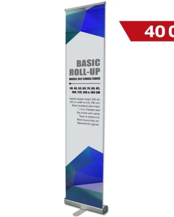 Basic   Roll - Up   Kassette    Enkeltsidet    Alu   Sølv    40   Cm