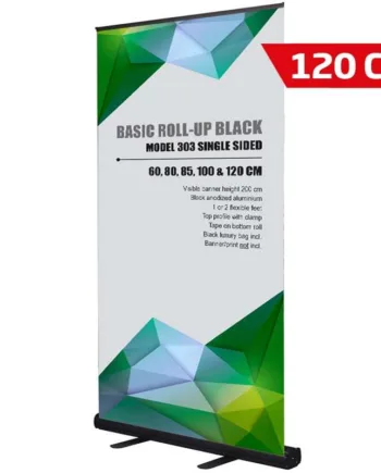 Basic   Roll - Up   Kassette    Enkeltsidet    Sort    120   Cm