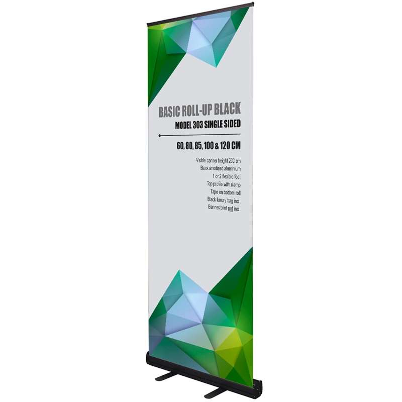 Basic Roll - Up Kassette Sort Enkeltsidet