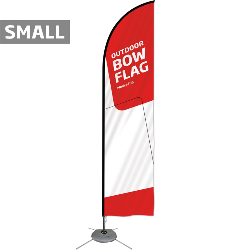 Beachflag Outdoor Bow Flag Small Inkl Flag Og Krydsfod Med Vandpose