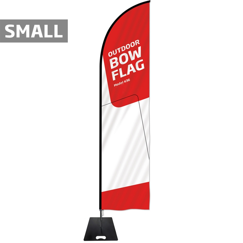 Beachflag Outdoor Bow Flag Small Inkl Flag Og Tung Sort Fod