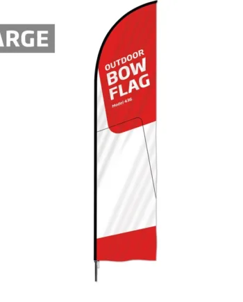Beachflag    Outdoor   Bow   Flag    Sort   Stang    Large    Inkl    Flag
