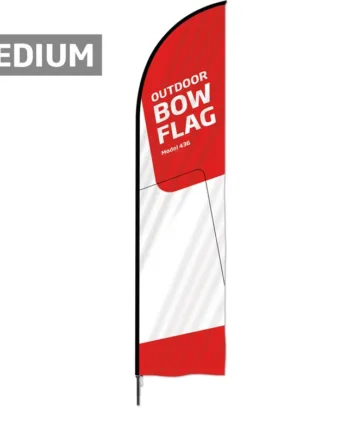 Beachflag    Outdoor   Bow   Flag    Sort   Stang    Medium    Inkl    Flag