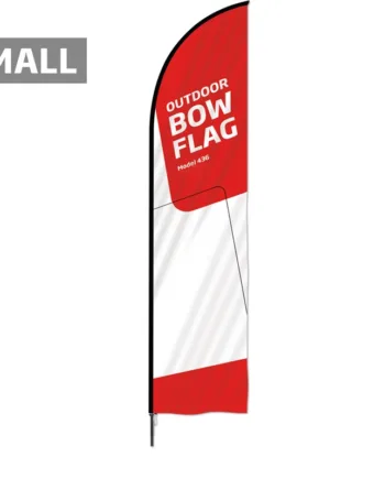 Beachflag    Outdoor   Bow   Flag    Sort   Stang    Small    Inkl    Flag