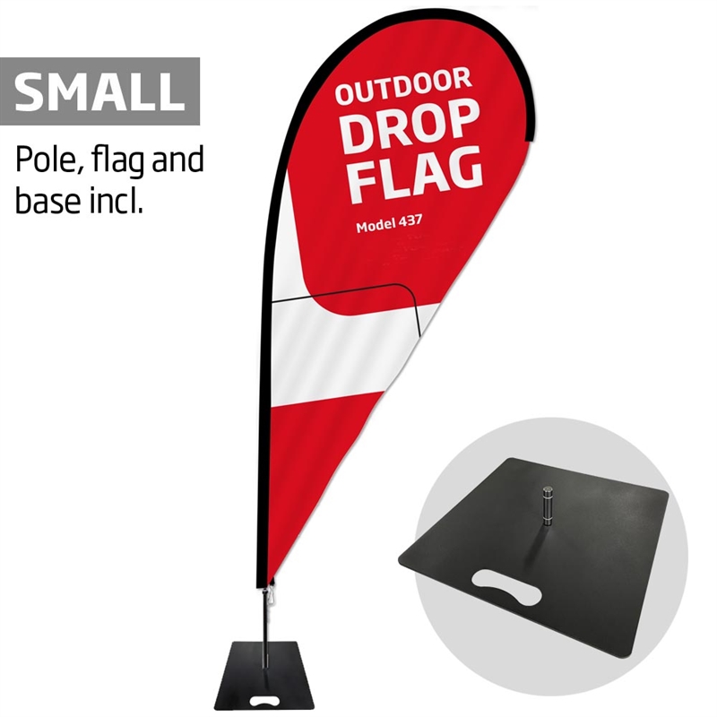 Beachflag Outdoor Drop Flag Small Inkl Flag Og Black Flag Base