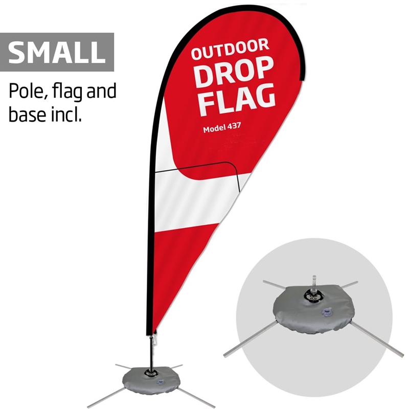 Beachflag Outdoor Drop Flag Small Inkl Flag Og Cross Flag Base
