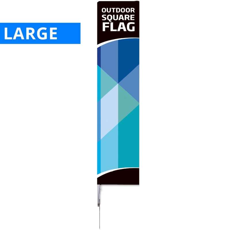 Beachflag Outdoor Square Flag Large Inkl Stang Flag Og Spike - Fod