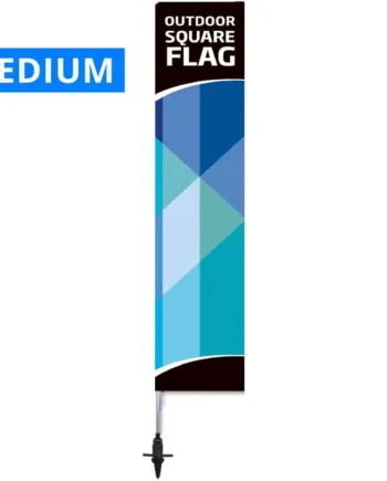 Beachflag    Outdoor   Square   Flag    Medium    Inkl    Stang    Flag   Og   Screw - Fod