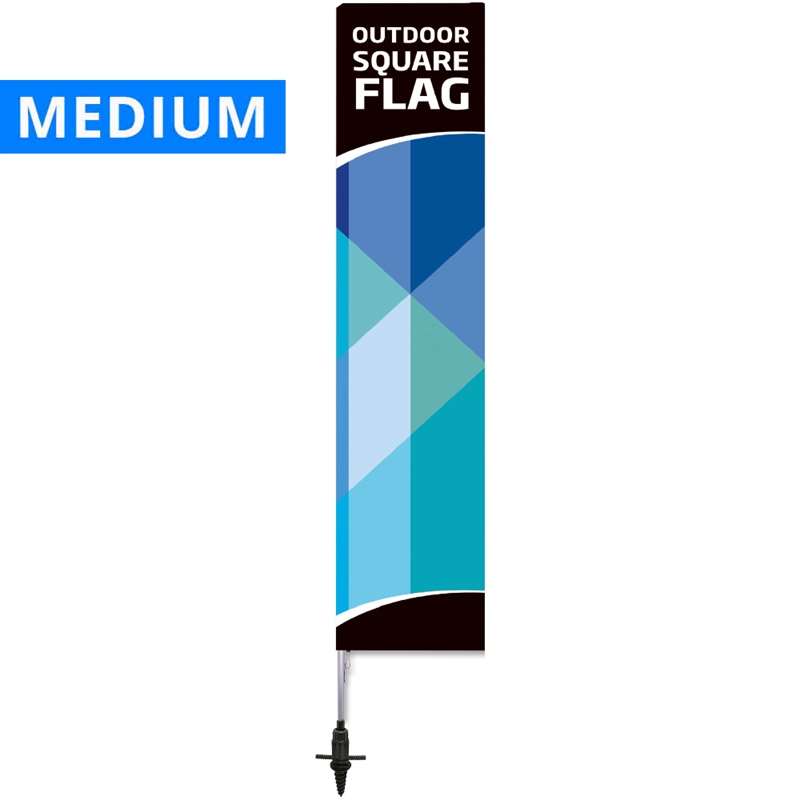 Beachflag Outdoor Square Flag Medium Inkl Stang Flag Og Screw - Fod