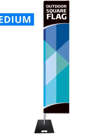 Beachflag    Outdoor   Square   Flag    Medium    Inkl    Stang    Flag   Og   Sort    Flad   Fod