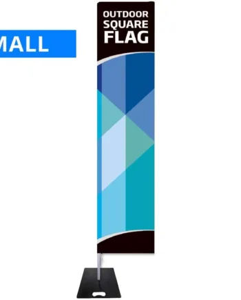 Beachflag    Outdoor   Square   Flag    Small    Inkl    Stang    Flag   Og   Sort   Flag - Fod