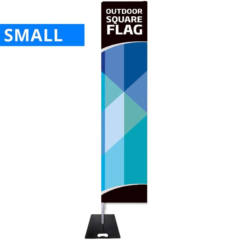 Beachflag Outdoor Square Flag Small Inkl Stang Flag Og Sort Flag - Fod