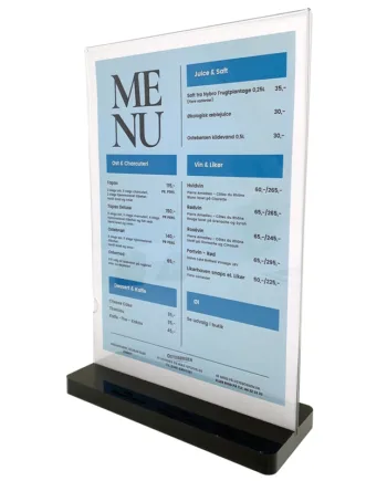 Black   Bottom   Menuholder    A4