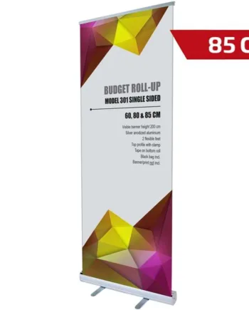 Budget   Roll - Up   Kassette    Enkeltsidet    Alu   Sølv    85   Cm