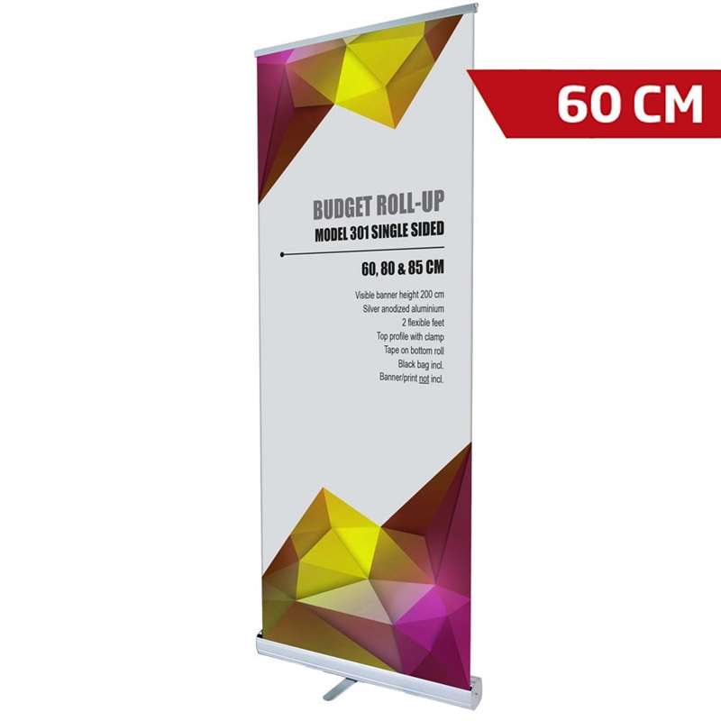 Budget Roll - Up Enkeltsidet Alu Sølv 60 Cm