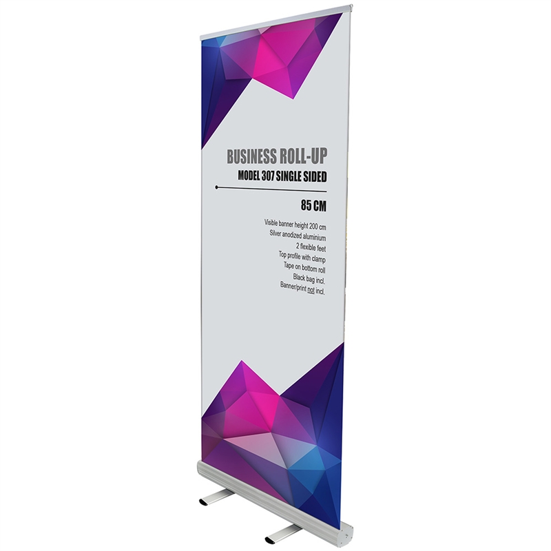 Business Roll - Up Enkeltsidet Inkl Print Og Taske Alu 85 Cm Bred