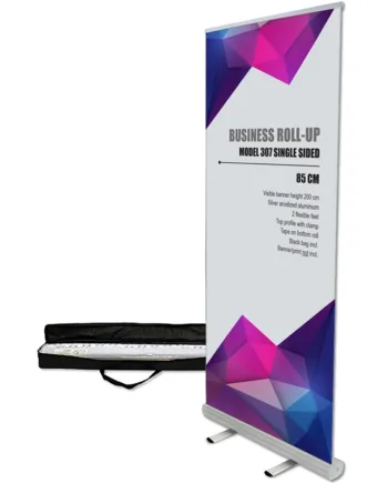 Business   Roll - Up    Enkeltsidet   Kassette    85   Cm    Alu   I   Taske   Med   Lynlås   På   Langs