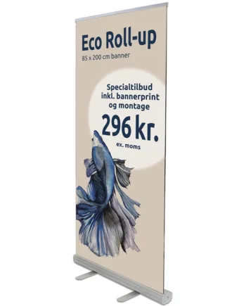 Classic   Roll - Up   Enkeltsidet   85x200   Cm   Sølv   Med   Banner   Og   Print