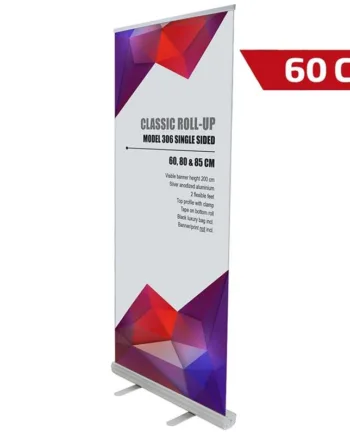 Classic   Roll - Up    Enkeltsidet    Alu   Sølv    60   Cm    Inkl    Taske   Og   Bannerprint