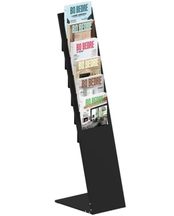 Design   Stand   Brochureholder    Sort   Stål    A4     M65