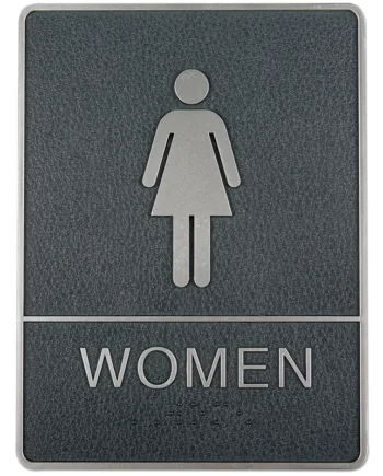 Dørskilt   Med   Ikon   Tekst   Blindeskrift   Woman