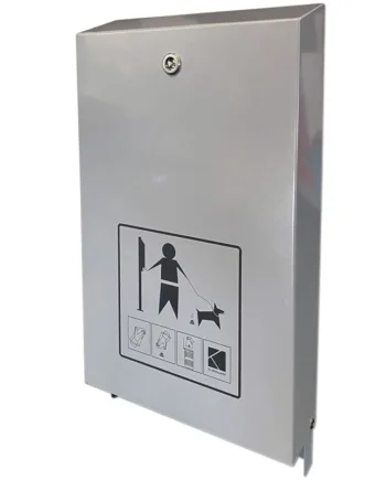 Eco   Dispenser   Til   Hundeposer    Sølv    Med   Tryk