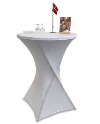 Elastisk    Hvid   Dug   Til   Folding   Table   Eventbord    ø   80   Cm