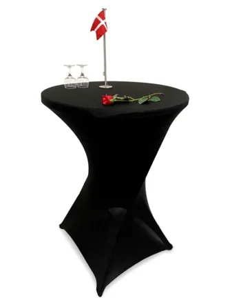 Elastisk    Sort   Dug   Til   Folding   Table   Eventbord    ø   80   Cm