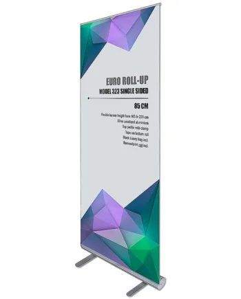 Euro   Roll - Up   Kassette    Enkeltsidet    Alu   Sølv    85   Cm