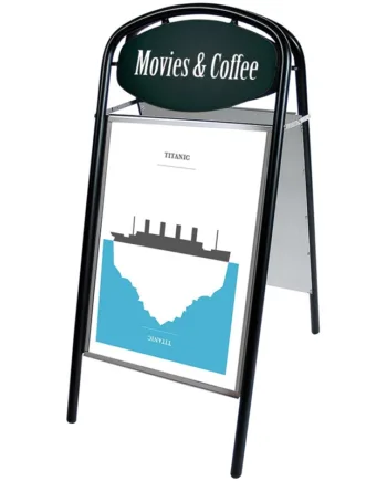 Expo   Ellipse   Gadeskilt   Med   Logoplade    50   X   70   Cm    Sort