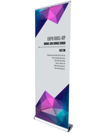 Expo   Roll - Up   Kassette    Sølv    Enkeltsidet    60   Cm