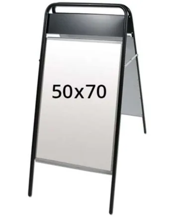 Expo   Sign   Gadeskilt   Med   Logoplade    50   X   70   Cm    Sort