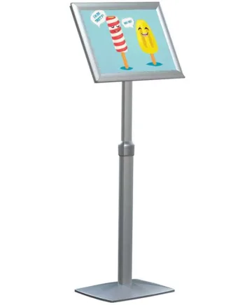 Flex   Infostander    Justerbar    Sølv    Med   A3   Klapramme