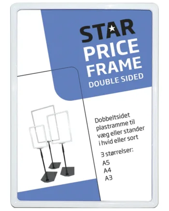 Flex   Prisramme    Dobbeltsidet    Hvid   Plast