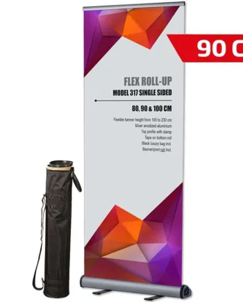 Flex   Roll - Up   Enkeltsidet   90x230   Cm   Alu   Med   Banner   Og   Print