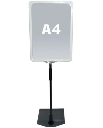 Flex   Stander   Med   Hvid   Plastramme    A4
