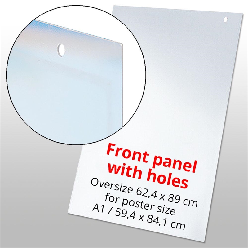 Frontplade Med Huller Til Wind - Line Basic Gadeskilt 62 X 89 Cm