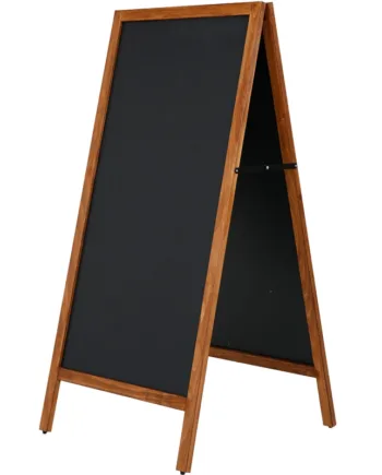 Gadeskilt   Med   Mørkbejdset   Træramme   Og   Ståltavler    59   X   119   Cm