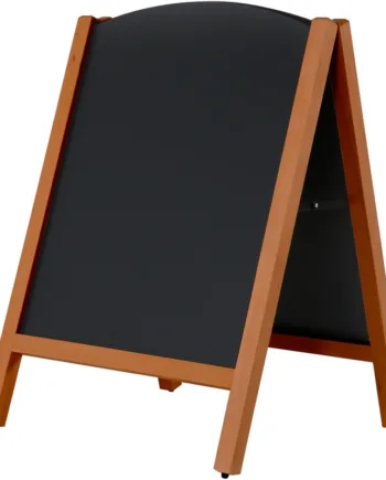 Gadeskilt   Med   Træramme    Buet   Top   Og   Ståltavler    59   X   77       Cm