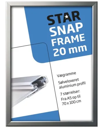 Klapramme    Alu   Sølv    20   Mm   Profil