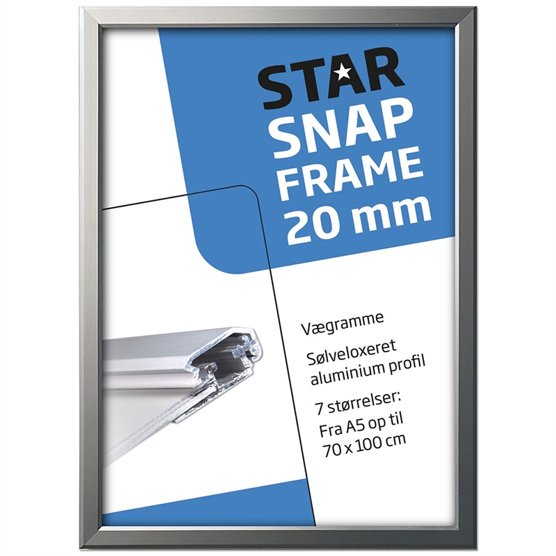 Klapramme Alu Sølv 20 Mm Profil A1