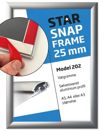 Klapramme   Fast - Fix    Med   Tape    Alu   Sølv    25   Mm   Profil    A5