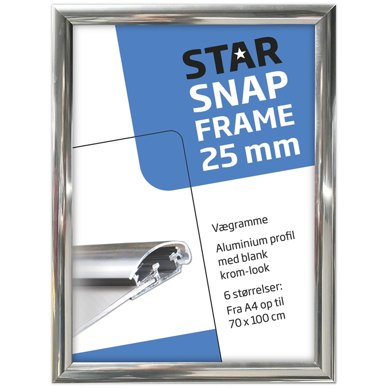 Klapramme Krom Look Med 25 Mm Aluprofil