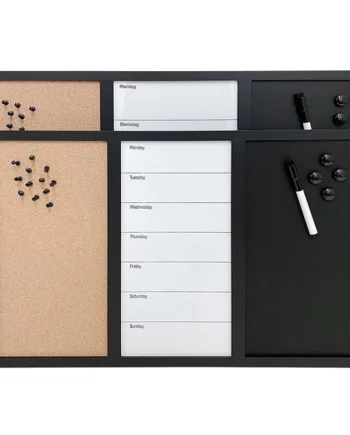 Kombiboard   Med   Kork -  Og   Kridttavle     Whiteboard   Ugeplan