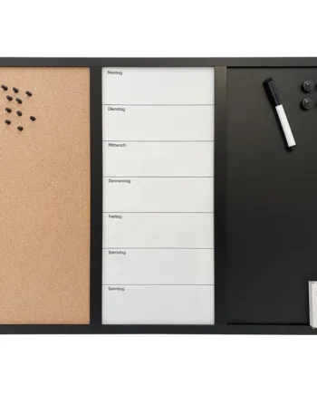 Kombitavle   Med   Kork -  Og   Kridttavle     Whiteboard   Ugeplan   På   Tysk