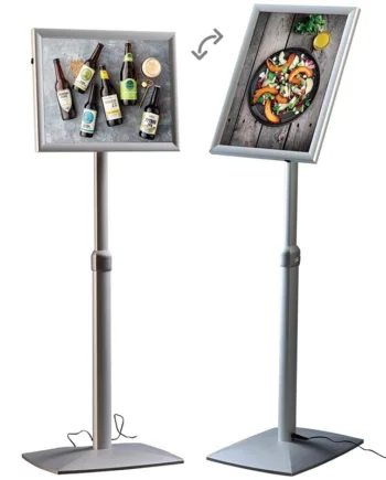 Led   Justérbar   Infostander   Med   Klapramme